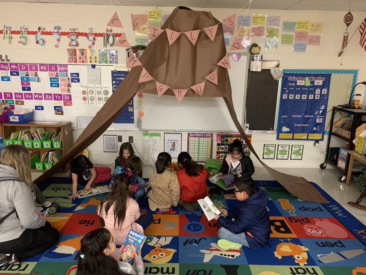 We’re not going bear hunting again! Instead, we’ll read by the fire! <a href="/GuilfordEle/">Guilford Elementary School</a> <a href="/le_saralcps/">Sara Le</a>