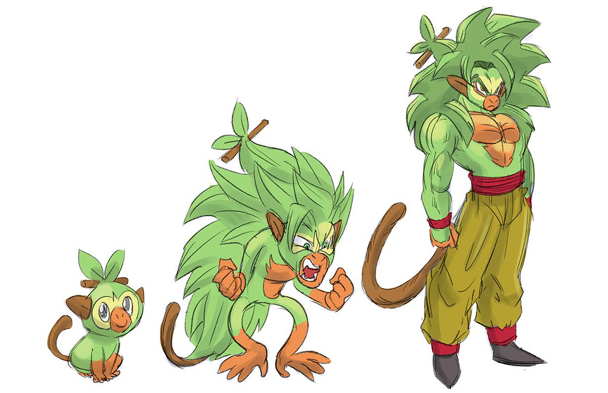 FunsexyDB's tweet photo. Grookey's evolve. https://t.co/1ggqwQo5pw