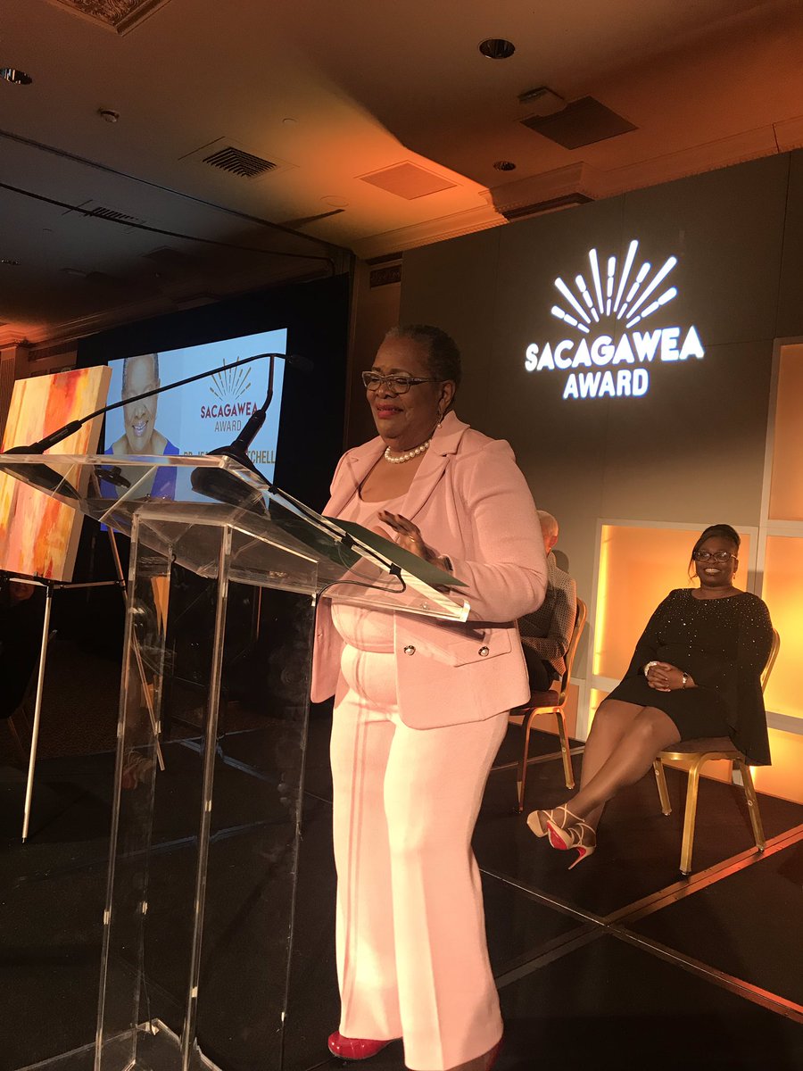 PDwomen's tweet photo. Dr. Jeanette Mitchell is killin’ it at the #PDSacagawea awards! Congrats to our Saci award winner! https://t.co/xuXBjKN3Ka