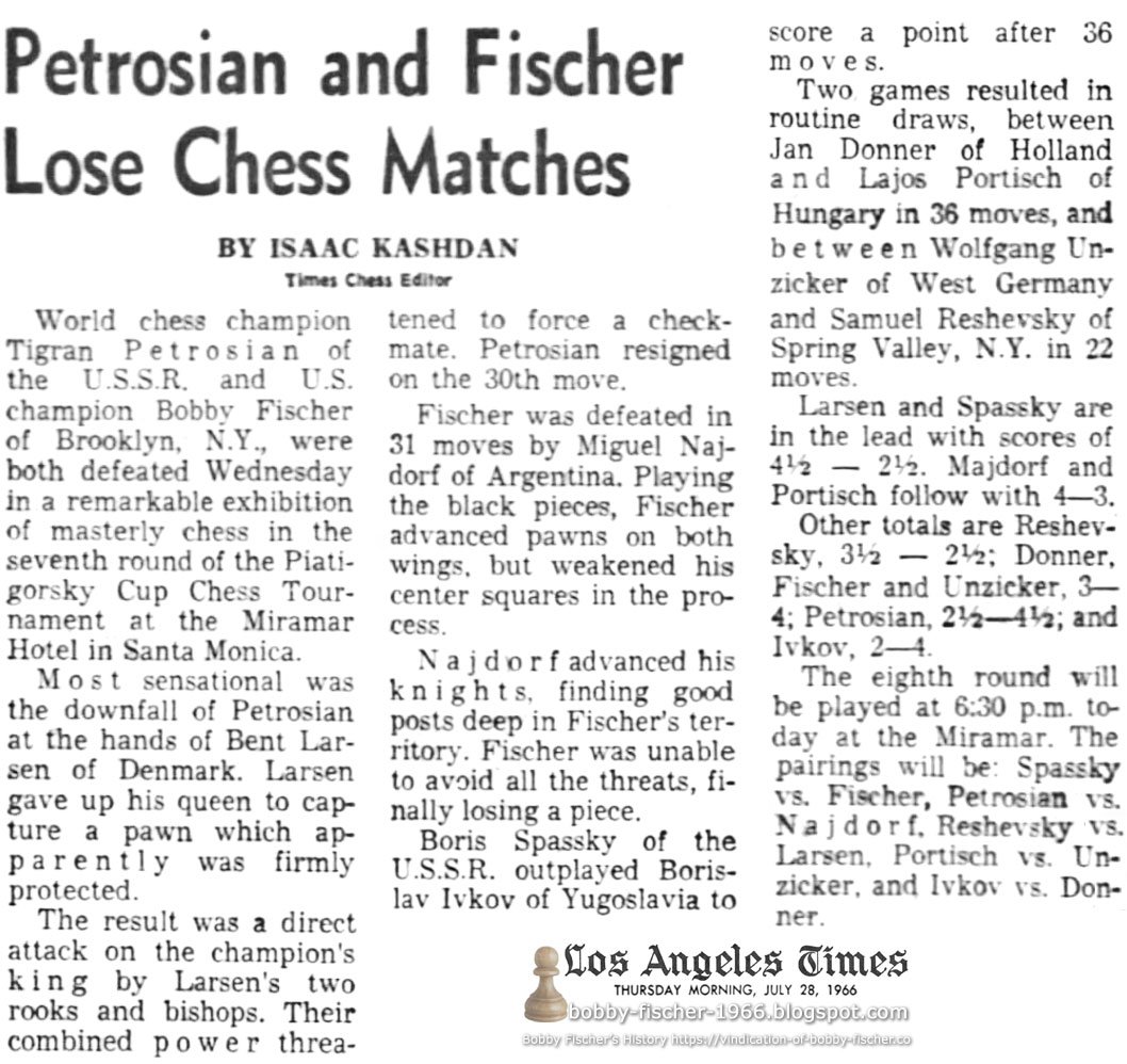 Tigran Petrosian vs Boris Spassky, World Chess Championship 1966