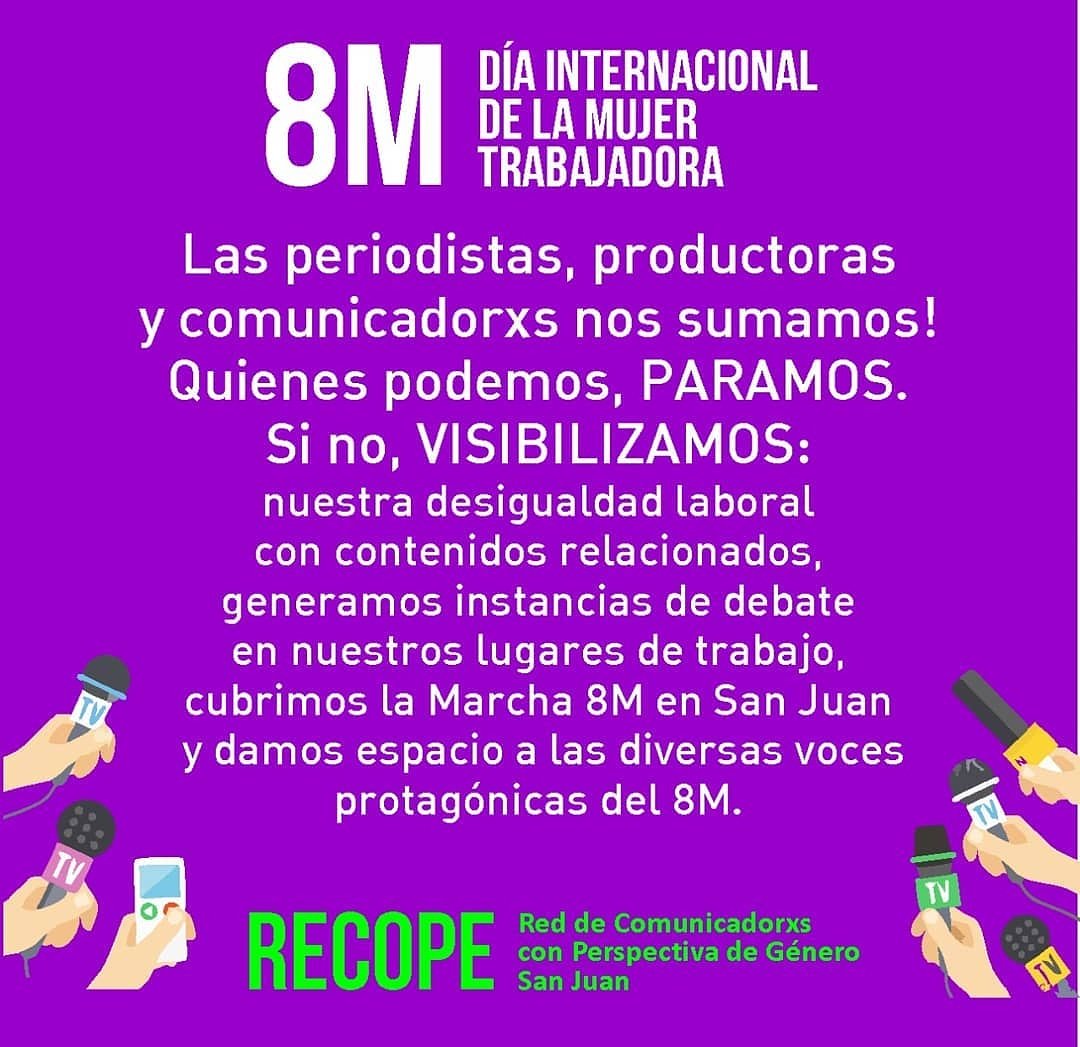 Recope3's tweet photo. #8M #Diainternacionaldelamujer #Comunicado Red de Periodistas con Perspectiva de Género https://t.co/dWuPyY26BR https://t.co/b6zbTYdncA