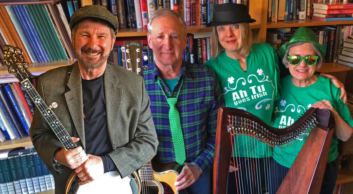 Ah Tu does Irish @ tinyurl.com/MichiganCityPu… Saturday, May 16, 2 pm. Dan Moser, Debra Sawyer, Dot Pakan, Ron Spears will be singing the wearing o' the green. Introducing Young harpist/flautist Haley Elrick. #StPatricksDay #music #IrishMusic #LiveMusic #event