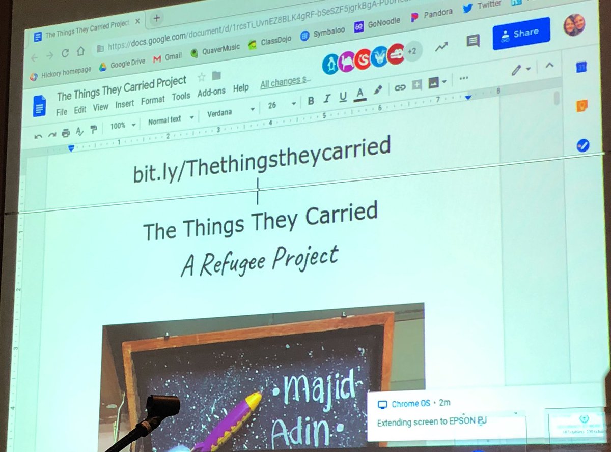 halltl's tweet photo. @jesespo and Ms. Camichos bring Tornado greatness to #NCTIES19 @hickory_high #redshouse #HPSslmc #HPSblendED #hickoryschools https://t.co/Ruqa8LlFg4