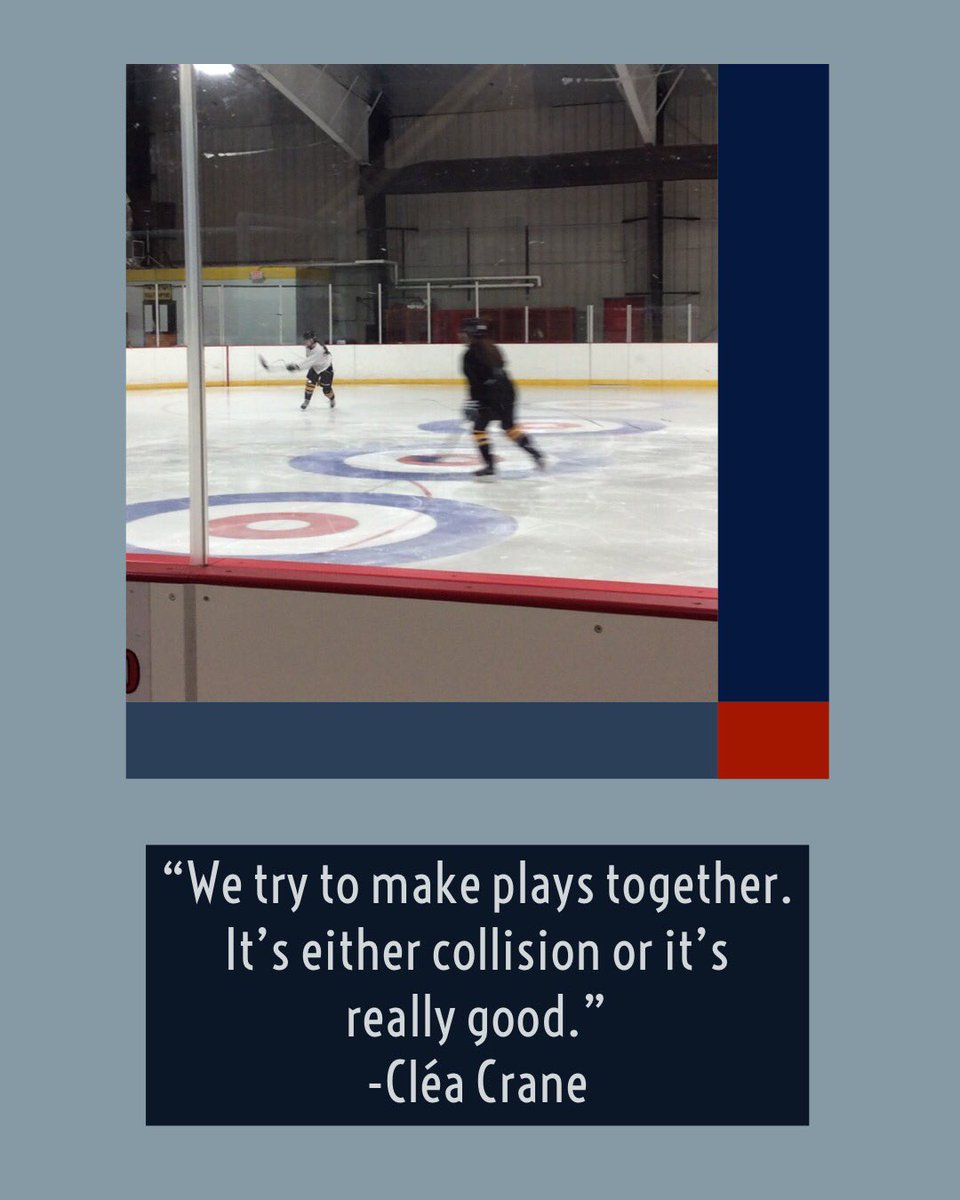 sarahresman's tweet photo. Tess &amp; Cléa Crane, members of @IHSGHockey discuss what it is like to have a twin as a teammate https://t.co/YBhuGDBWr2