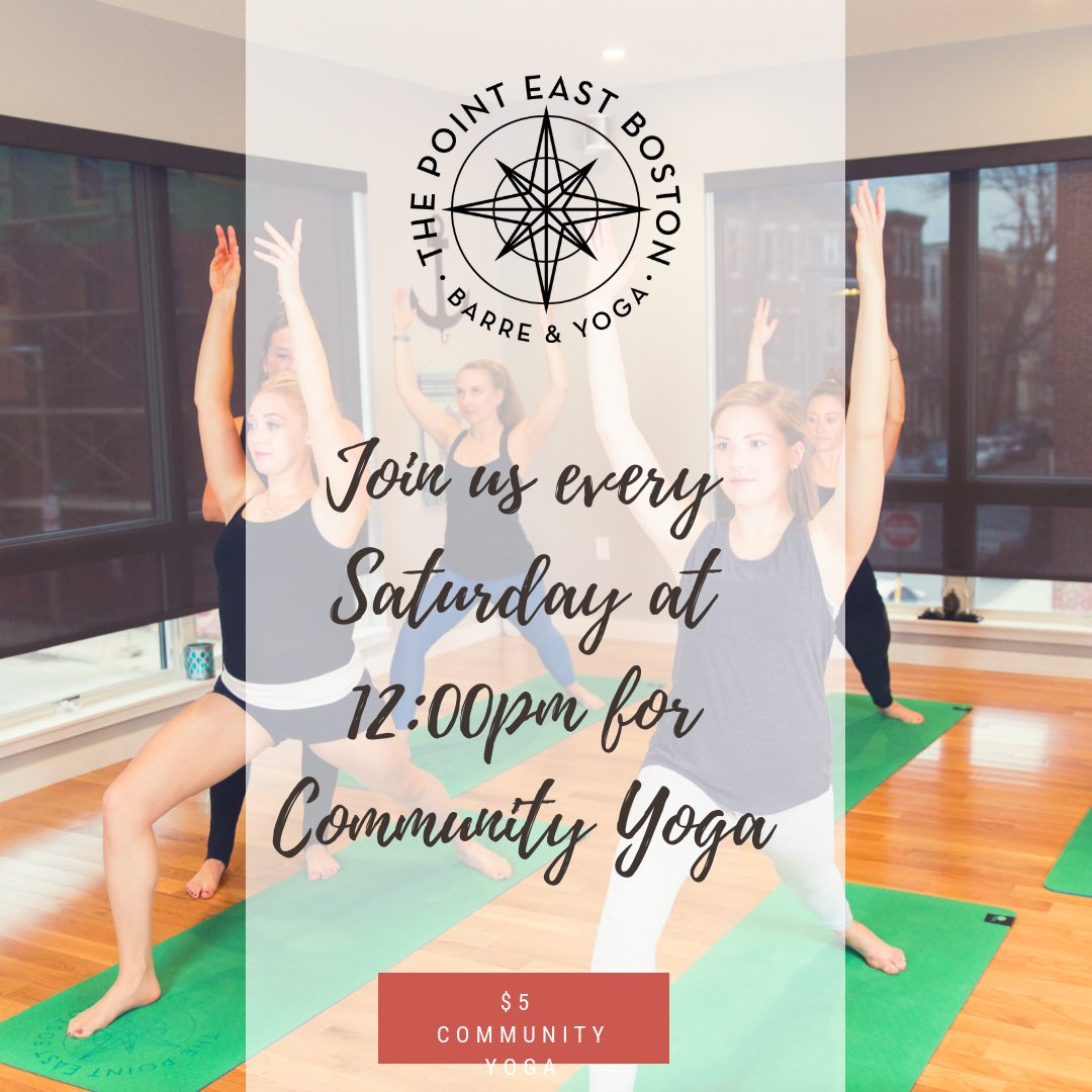 ThePointEB's tweet image. $5 Community Yoga Class 💫 Join us Saturday 12:00-1:00pm for a 60min. Vinyasa Flow. 💗Sign up now at thepointeb.com 🧘‍♀️🙌
This class is free to members. $5.00 collected at the studio. 🧘🏽‍♀️
