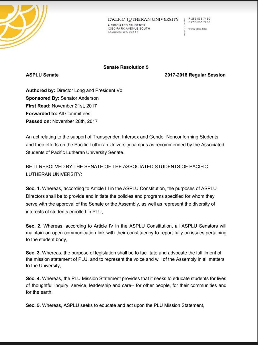 ASPLU_Lutes's tweet image. We as ASPLU have supported trans, intersex, and GNC students and will continue to support them.