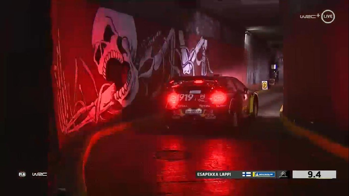 Garcia_Esteban5's tweet photo. Lindo también el paso por el túnel con esa calavera, típica de los mexicanos que suelen festejar el día de los muertos 
#WRCliveES #WRCMX https://t.co/rAEkstvfQD
