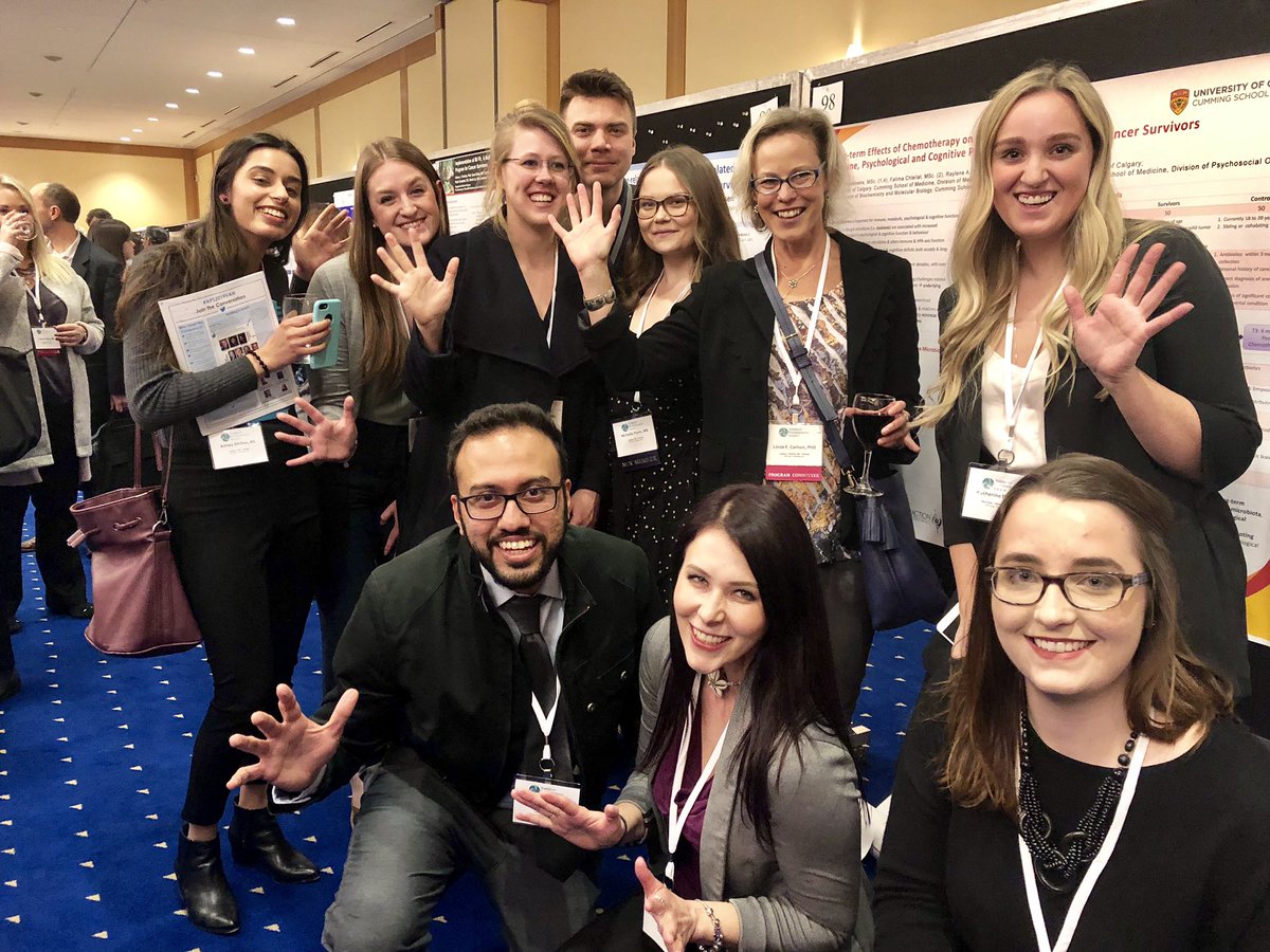 Linda_E_Carlson's tweet photo. #carlsonLab and @UCalgary crew rocks the poster sessions! #APS2019VAN https://t.co/eKkYVztkdX