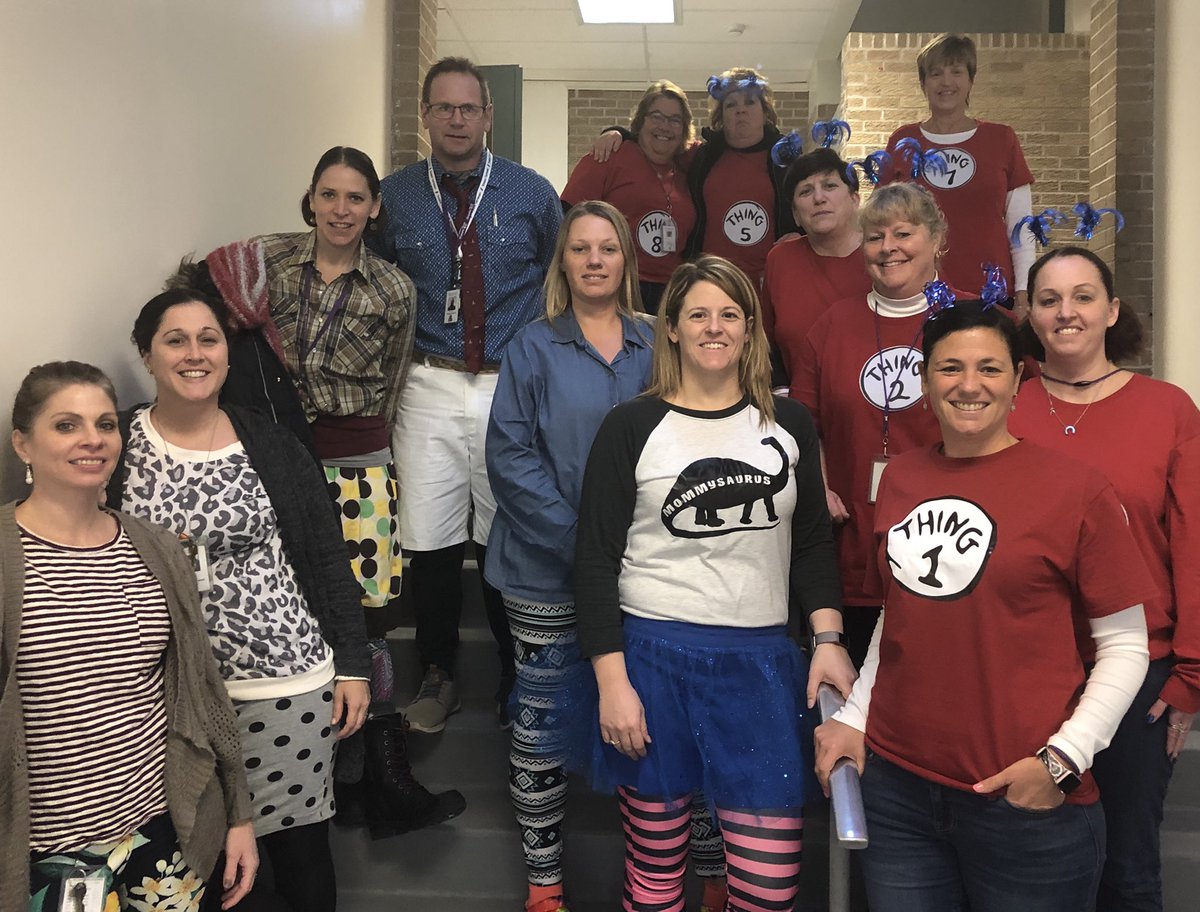 LMS1007's tweet photo. Staff dressed up for Wacky Wednesday! @ACSDghosts @kmorgia4121 @clapperadmin https://t.co/sHbLFSGWY3
