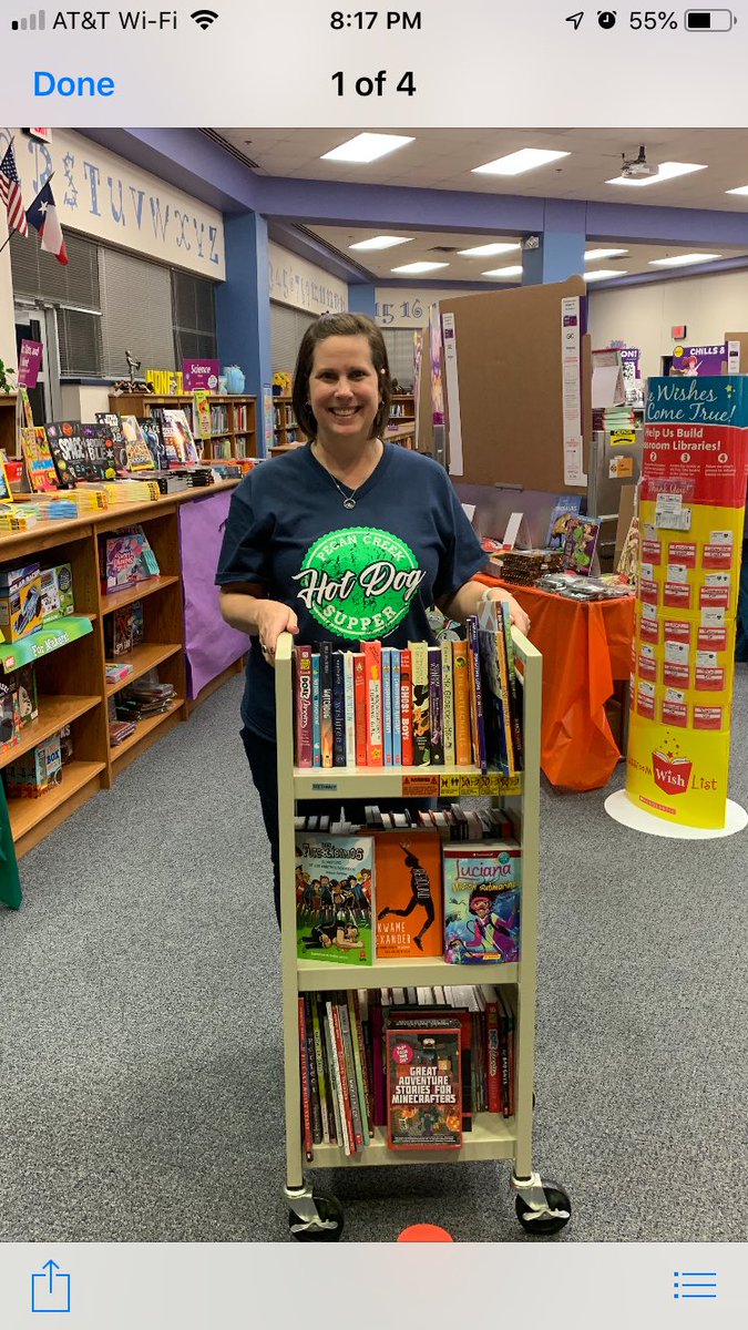 Library_PCE's tweet photo. It was a hot diggity dog day @SolleysSaints organized an amazing hot dog 🌭 supper @PecanCreek students heard an awesome #tejasstoryteller and #pecancreekpta hosted a #scholasticbookfairs 📚 #pcreads #pcgrows https://t.co/n012Okvf8a
