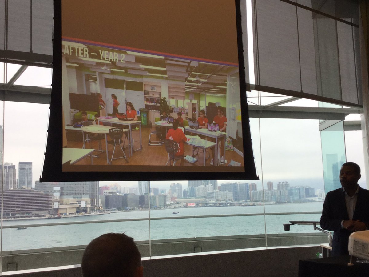 Feeling inspired after attending @chipkimball and @FieldingNair’s presentation about #learningspaces. The spaces being created at @SAmericanSchool are dreamy! The #collaboration that takes place must be phenomenal. #21CLHK