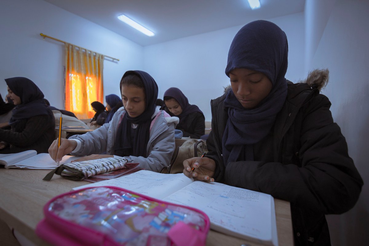Happy #womensday! #SFLStronger4Libya is helping municipalities to build services and infrastructure that meet the needs of #women and #girls. Shadia is a student at Khalidoun School In #Tripoli. Know her story -&gt; bit.ly/2H5V9vi  #IWD2019