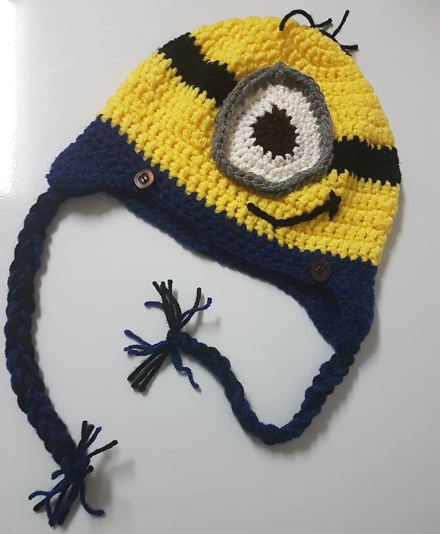 CanadianCraftCo's tweet photo. Crochet Minion Hat. These little guys just bring so much joy. Love them. #minionlove #crochet #yarnaddiction #minionhat #canadiancaftco @canadiancraftco @theatregal1414 @lalainialindbjerg 😍❤ https://t.co/Do7yWv3gsA https://t.co/AOjJjKtfBH