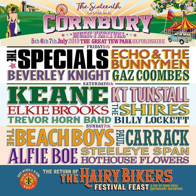 We’re particularly proud to announce another stellar group of names for Cornbury 2019!
•
All our firm festival favourites return plus some brilliant newcomers. We’re thrilled and honoured they all want to be part of our groovy little party.
•
<a href="/offici/">Noble Rouse</a>… ift.tt/2HcBkmb