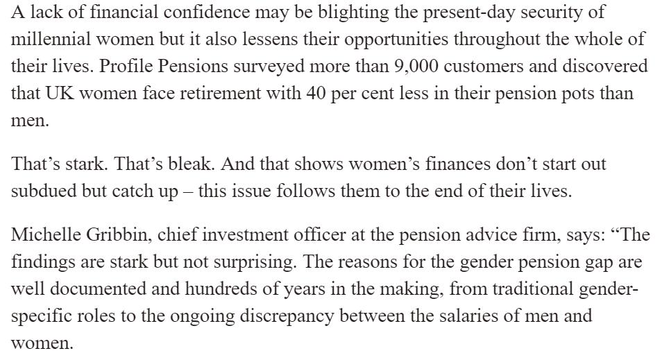Our data quoted in the <a href="/Independent/">The Independent</a> today shows a 40% gender pension gap across the UK (sample size of 9,400). <a href="/ProfilePensions/">Profile Pensions</a>  #IWD2019 independent.co.uk/money/spend-sa…