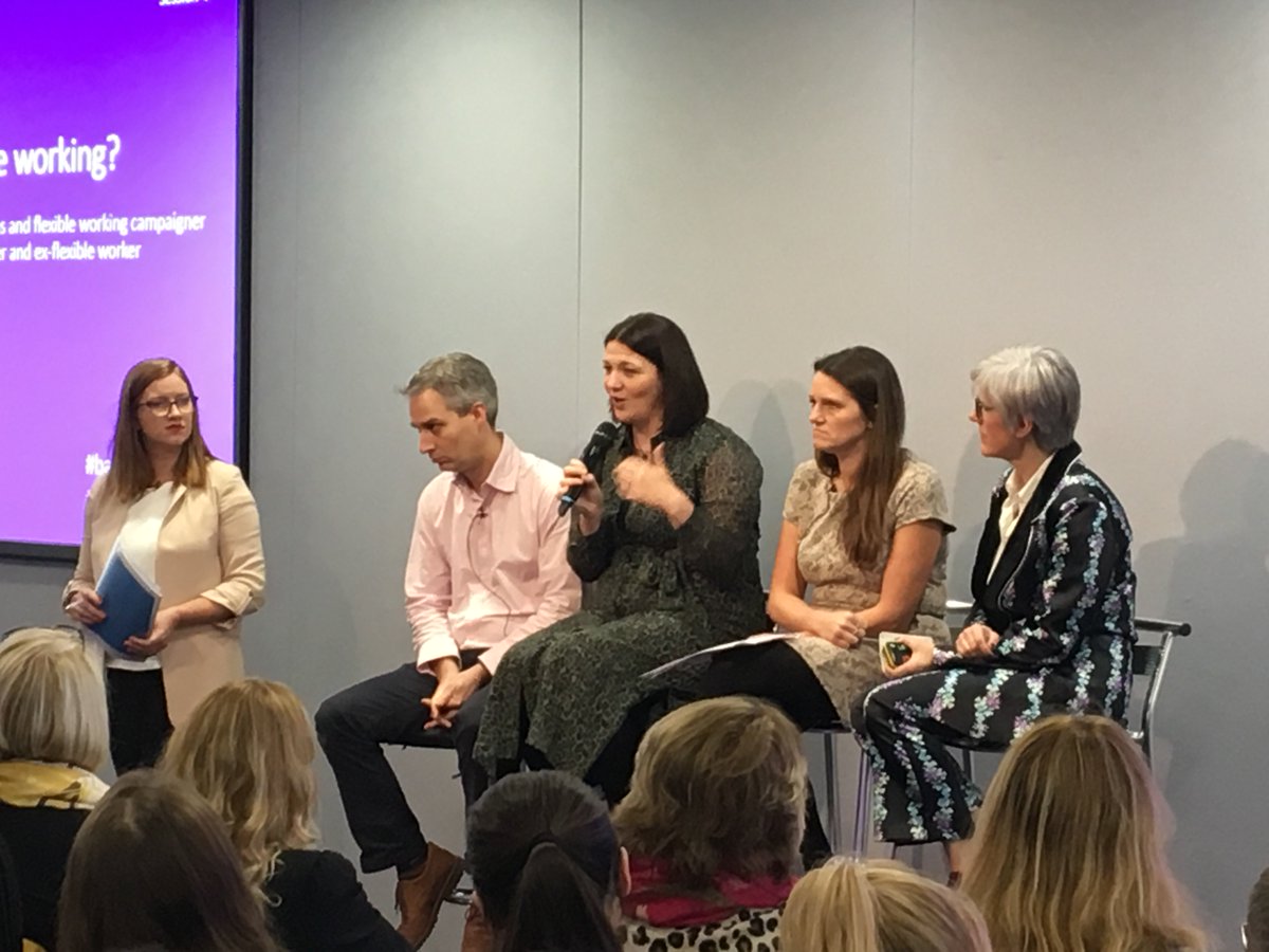 Great event for #InternationalWomensDay <a href="/BTGroup/">BT Group</a> yesterday. Discussing #BalanceforBetter #flexibleworking and #diversity with our new CEO. Focus on outputs and delivery. Think skills and tasks, not hours and location.