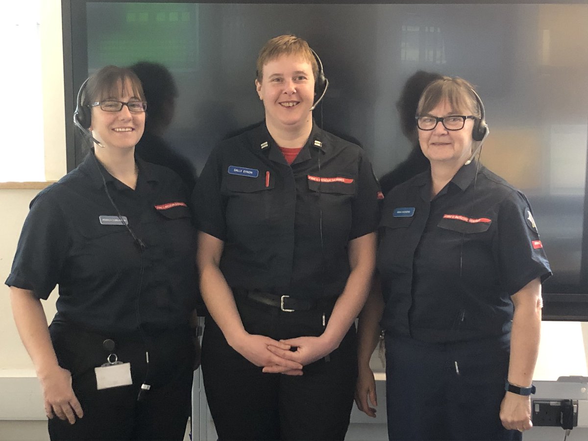 SFRS_Control's tweet photo. #BWFireControl Happy International Women’s Day from Blue Watch’s Sally, Ann and Jessica! The theme this year is #balanceforbetter Here in fire control there are 3 of us on duty with our male colleague, Paul taking the photo!! #InternationalWomensDay2019 #firefightingsexism https://t.co/OVa2O2zXk1