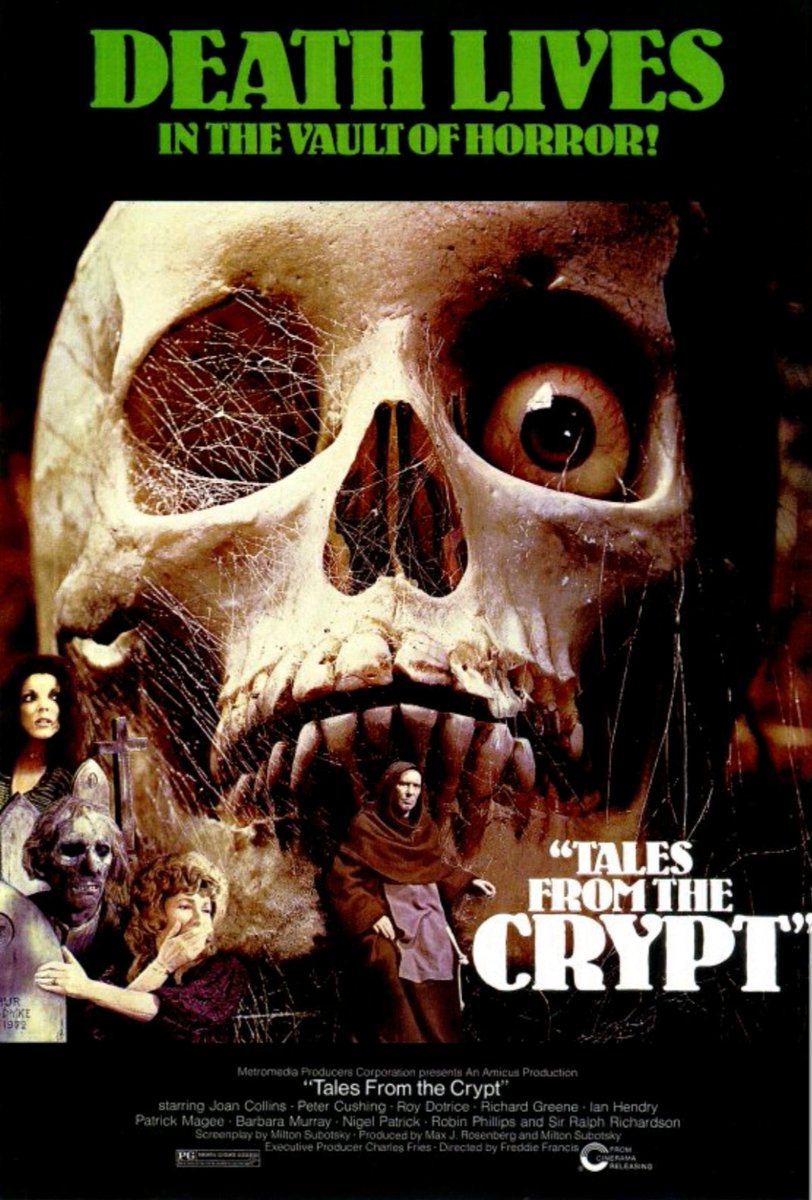 Released March 8th, 1972.
#TalesfromtheCrypt
#RalphRichardson #JoanCollins
#PeterCushing #IanHendry
#thriller #horror #HorrorMovies #horrorgeek #horrorlovers #horrorfamily #horroraddict #HorrorMovie #horrorjunkies #horrorjunkie