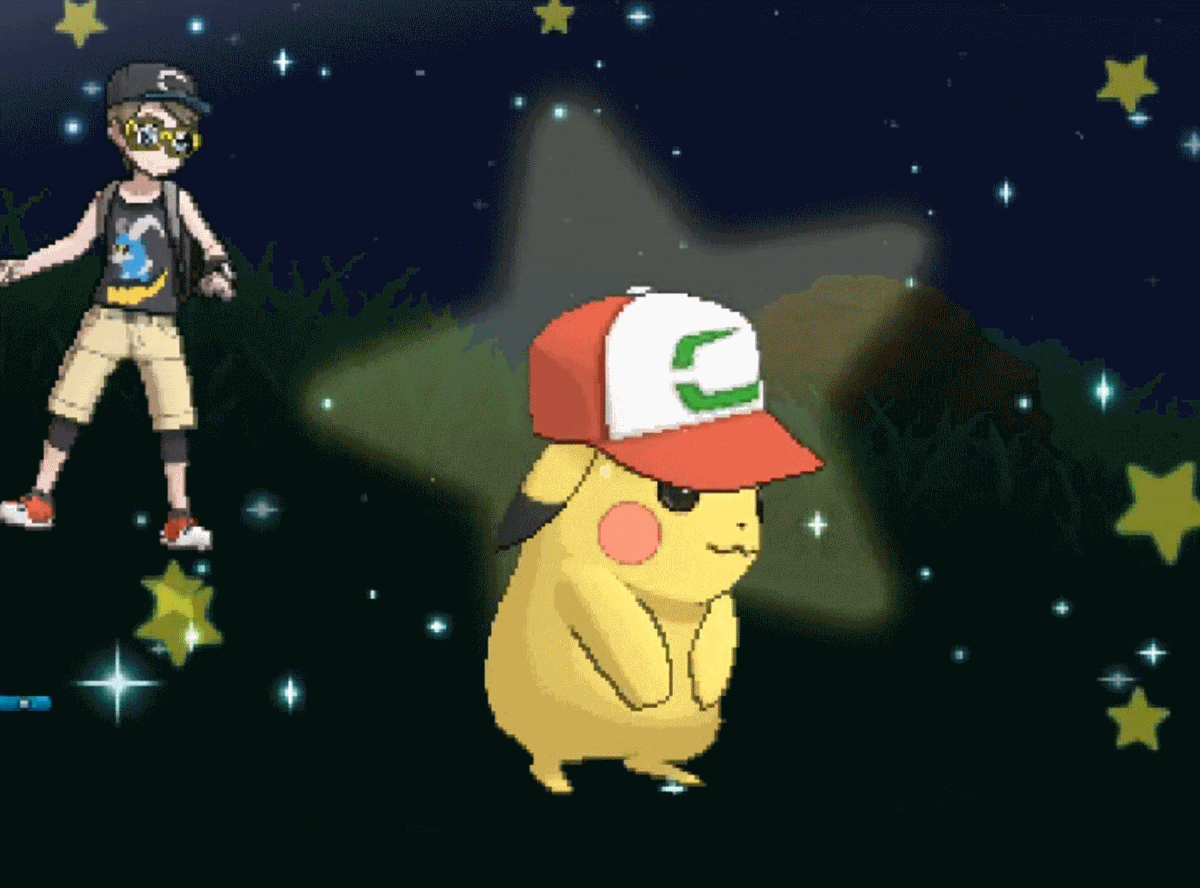 Shiny Pikachu (ash hat) 