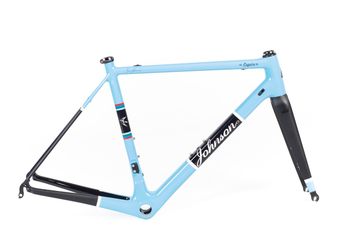 The Johnson Esquire SL in classic baby blue. 54cm in store. #buildyourbike #johnsonbikes #baaw