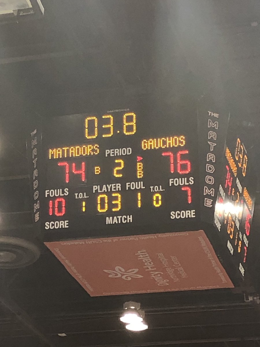 UCSB up by 2 3.7 seconds to go