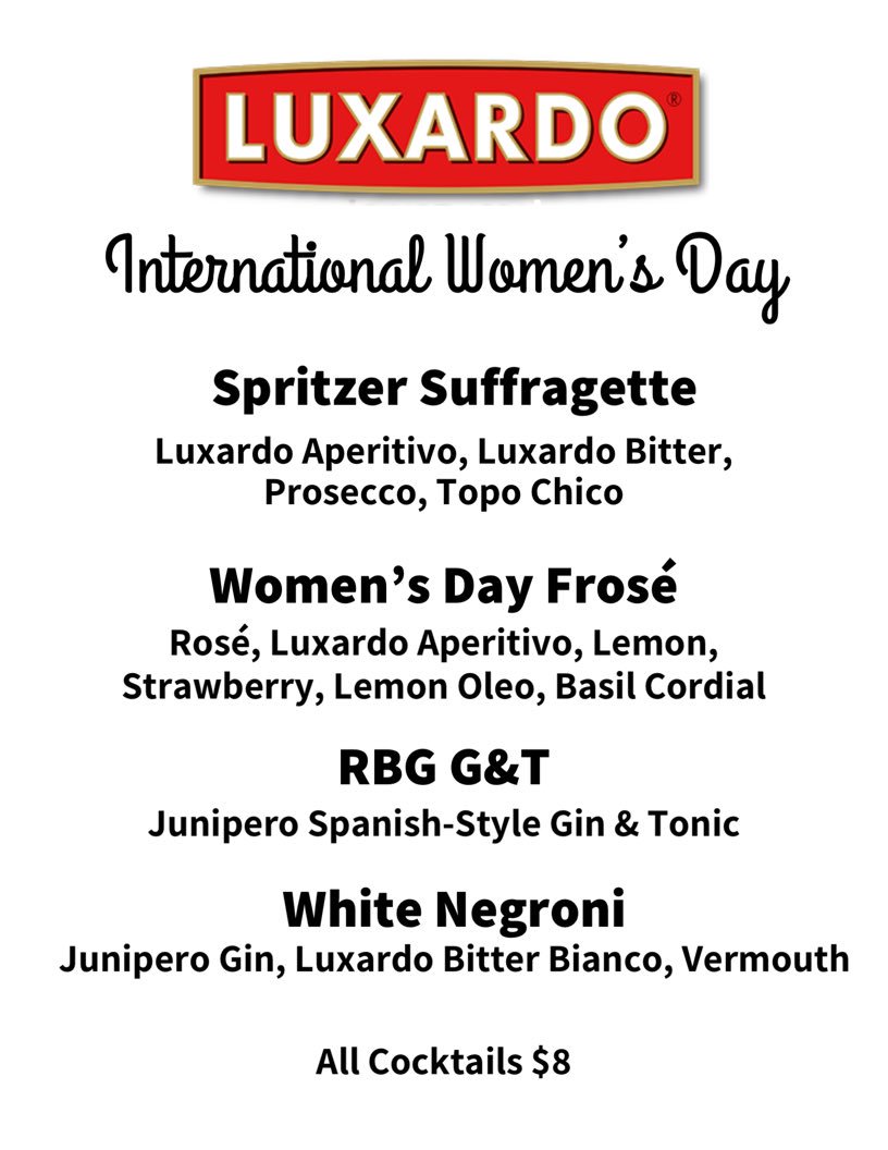 EightRowFlint's tweet image. Tag a lady you want to celebrate on #InternationalWomensDay [Friday, March 8], then come on by to raise a glass. Bonus round: tap the 2nd image to unlock 🔑 $8 drink features from 11 am - 2 am 🎊 #Houston @HoustonHeights
