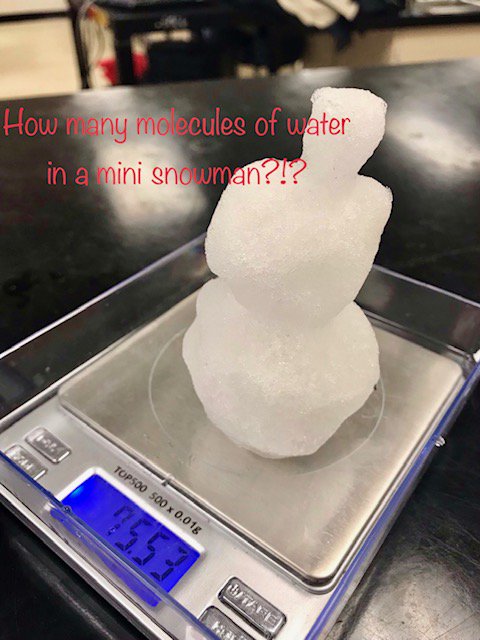 PMSS_Science's tweet image. What do we do when it snows in March? Build snow people &amp;amp; determine the number of water molecules contained in them! Fun times in #Chemistry! #molecalculations #snowscience @JennArdron