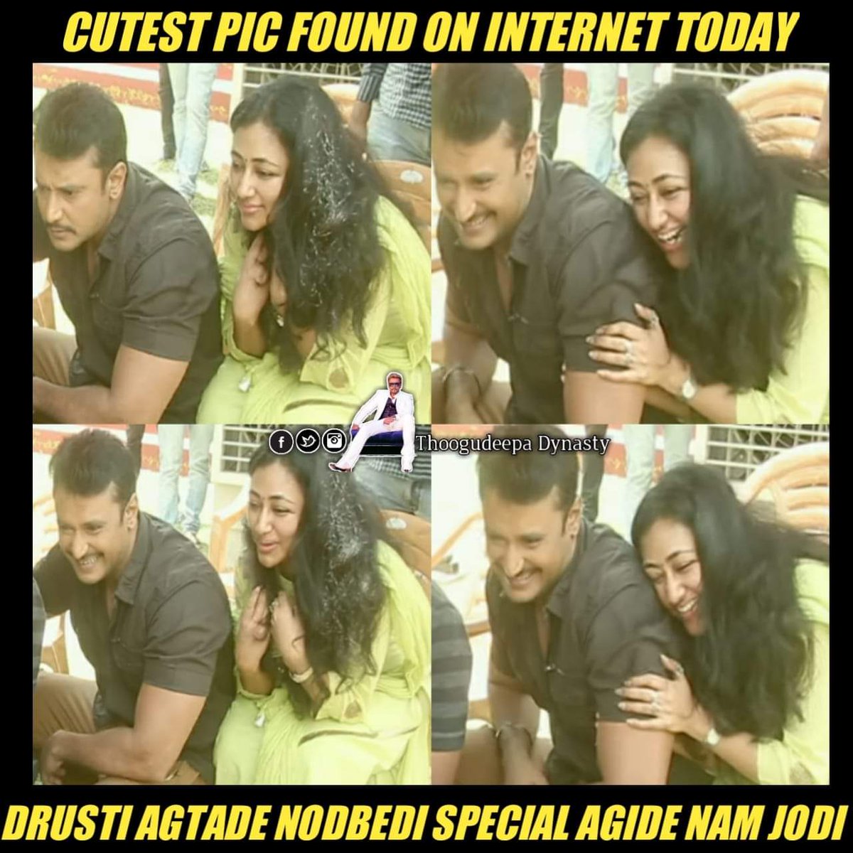 Darshanfans171's tweet photo. Cutest Pic ❤ Best Photo On Internet Today.. 
Jai Thoogudeepa 
@dasadarshan @vijayaananth2 https://t.co/pmh7PWQCQn