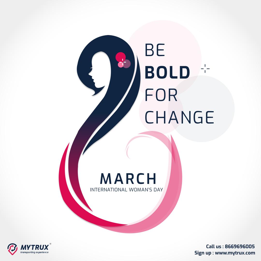 My_trux's tweet photo. Let's not aim just for 'BETTER'
Let's aim for ' EQUAL'
Let's aim for 'FAIR'
This year, March 8 is a day to
BE BOLD FOR CHANGE
#BeBoldForChange #EnsureGenderEqualityandEquity #InternationalWomansDay #WomansDay #March8 #Change #Equality #2019 #Mytrux #TransportingExperience https://t.co/q3fpN2S6U7