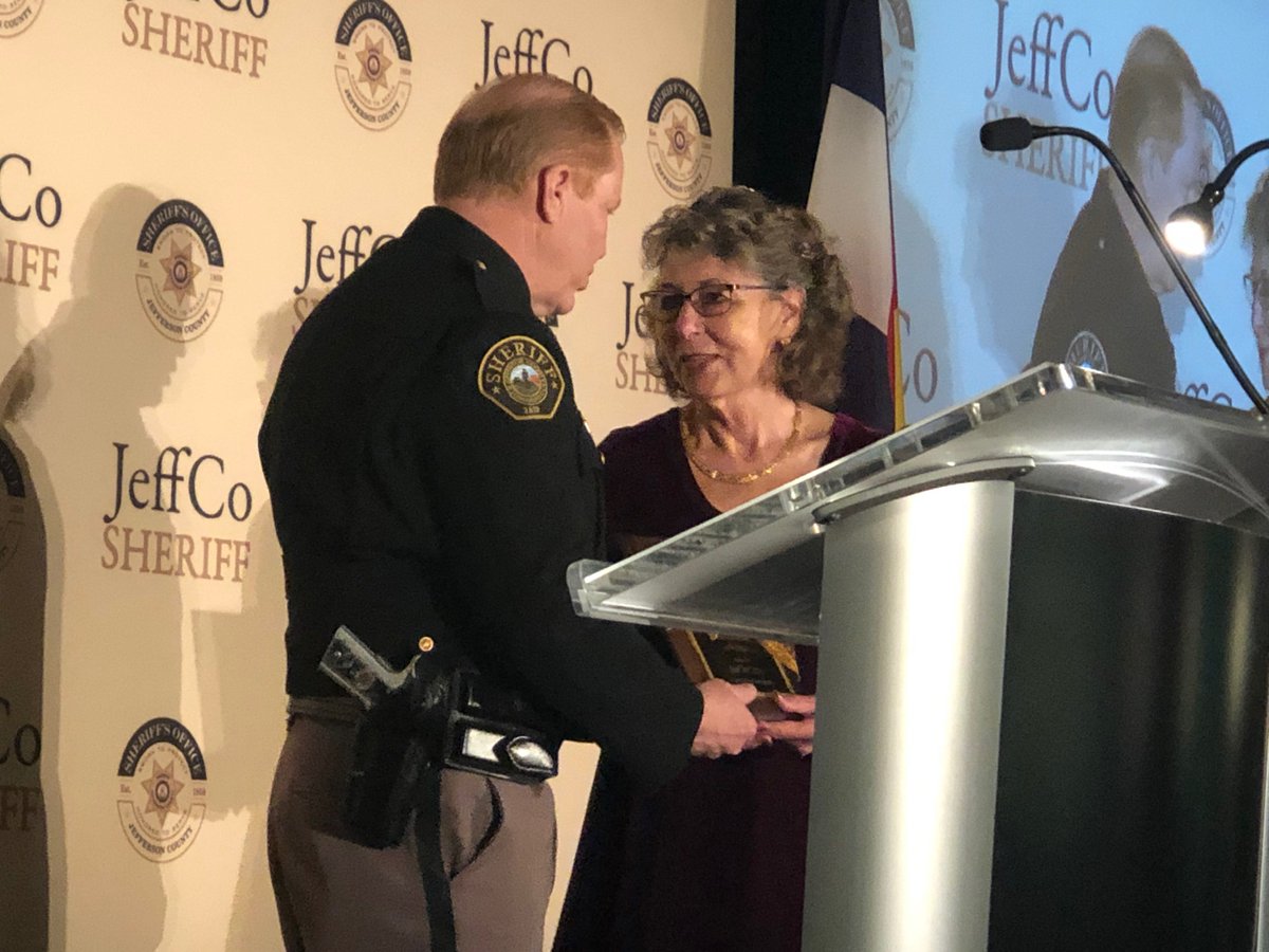 LDahlkemper's tweet photo. Moving stories tonight about bravery, valor &amp; community service @jeffcosheriffco Awards Ceremony honoring law enforcement &amp; citizens, inc. deputies who put themselves in harm's way to de-escalate life-threatening situations. Congrats award winners &amp; TY for keeping Jeffco safe! https://t.co/RZN4QcVHq6