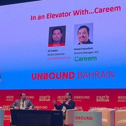 AliSABKAR's tweet photo. It was exciting to interview one of the biggest startups in the region.. GM #GCC @careembah Khaled Nuseibeh shared his startup success story @unboundglobal In an Elevator session #UnboundBahrain
😎ALWAYS LEARN FROM OTHERS AND DO BETTER 😇
#UnboundBahrain #StartUpBahrainWeek https://t.co/pEpSOGXgyL