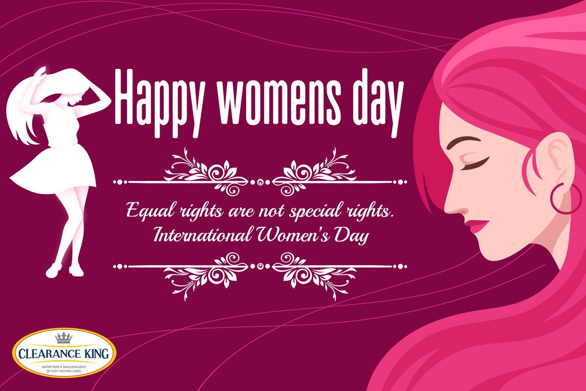 Clearancekinguk's tweet photo. Clearance King Celebrates the spirit women's, who are the pride of our nation.
#pride #happywomensday #spirit #wholesale #retail #poundline https://t.co/BB4ZzwMXId