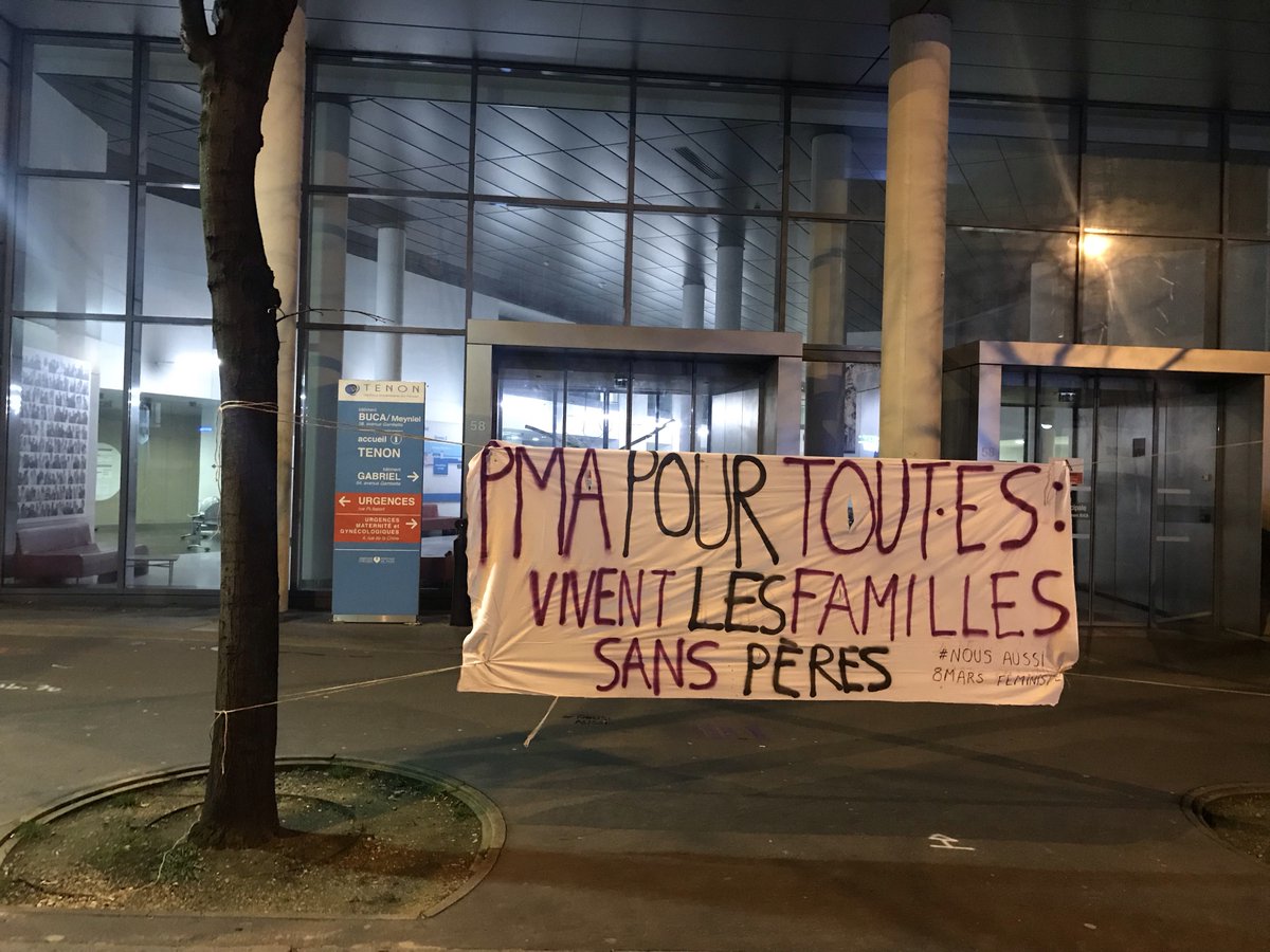 Nous_Aussi_'s tweet photo. PMA POUR TOUteS, VIVE LES FAMILLES SANS PERES !

En ce 8 mars, nous exigeons l'ouverture de la PMA pour toutEs. Nos familles valent mieux que les manœuvres politiciennes de la gauche homophobe. 

#NousAussi #8mars #AgitationFéministePermanente https://t.co/W9W01PLry9