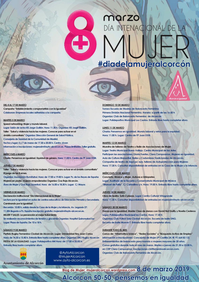 Actividades por el #DiaDeLaMujerAlcorcon.  #Alcorcón @MujerAlcorcon <a href="/AytoAlcorcon/">Ayuntamiento de Alcorcón</a>