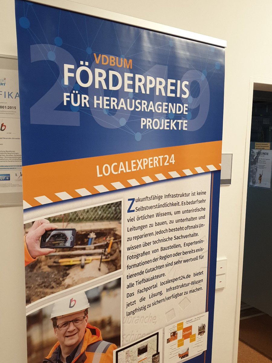 Markus_Becker's tweet photo. #Förderpreis des #VDBUM für #localexpert24 erhalten.
Hat uns sehr gefreut!
Wer sich auf https://t.co/muv0fkO3fi einlässt gewinnt! #ZukungsfähigeInfrastruktur ist keine #Selbstverständlichkeit https://t.co/5wULdTwSPu
