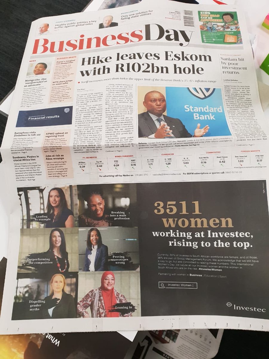 timspira's tweet photo. Happy #InternationalWomensDay⁠ !Love this ad in today’s Business Day from my brilliant colleagues @investec Brand Centre. @Manosta #investecwomen https://t.co/HoeUCFiyqU