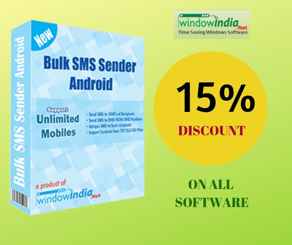 WindowIndia1's tweet photo. Bulk SMS Sender Android is a bulk SMS software that works as a bulk SMS sender to send SMS to thousands of recipients from your personal computer or laptop. 
#bulksms #bulksmsandroid
https://t.co/EDX8d7ESAy https://t.co/WO2t0MNdnk