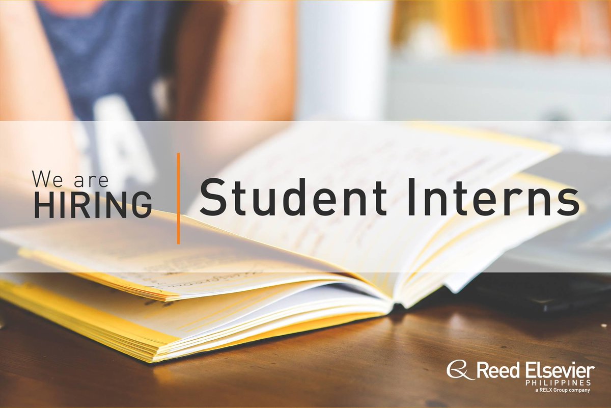 InternsM's tweet image. Calling all students!

Reed Elsevier Philippines Manila is looking for dynamic and motivated Student Interns.

You may visit us at 2F Building H, UP AyalaLand Technohub, Diliman, Quezon City or you may send your resumes to manilacareers@reedelsevier.com

#WeAreReedElsevier