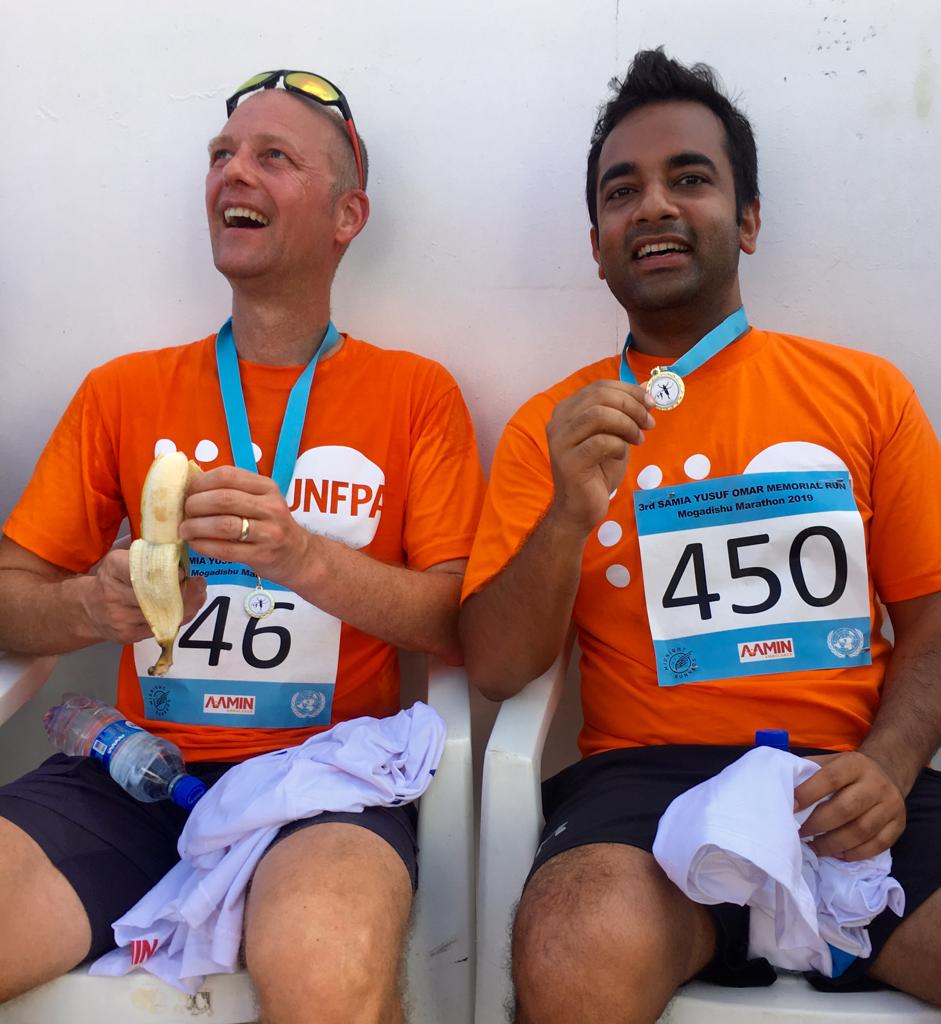 UNFPA_SOMALIA's tweet photo. On this International Women's Day #IWD2019 we participated in the Samia Yusuf Omar Memorial Run in #Mogadishu with our Representative @Anders_Thomsen https://t.co/Fax5DX74so