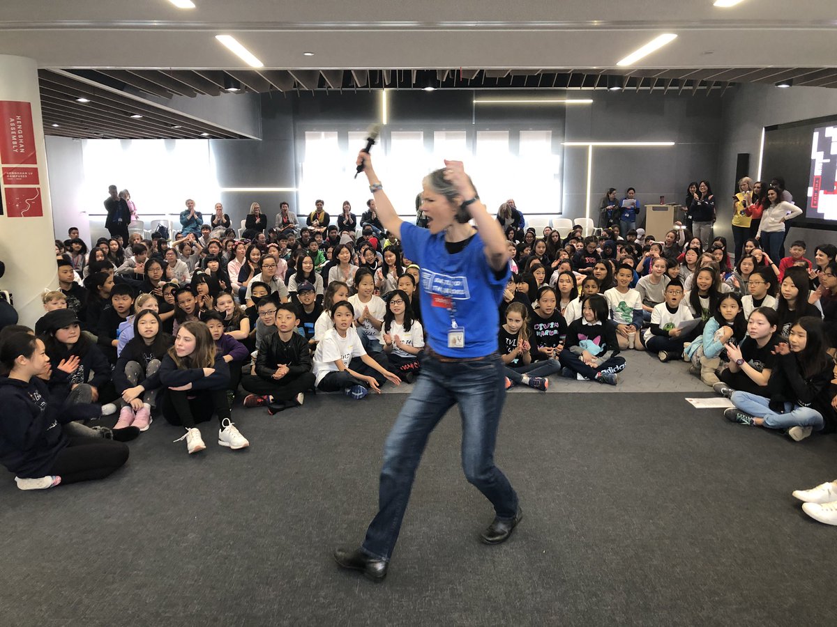 Head of School Marcel Gauthier for the official ribbon cutting of our <a href="/SASchina/">SASchina</a> Puxi Library (The Hub). In attendance, 250 students of Shanghai region schools visiting for the battle of the books. This makes our librarian Marie happy!