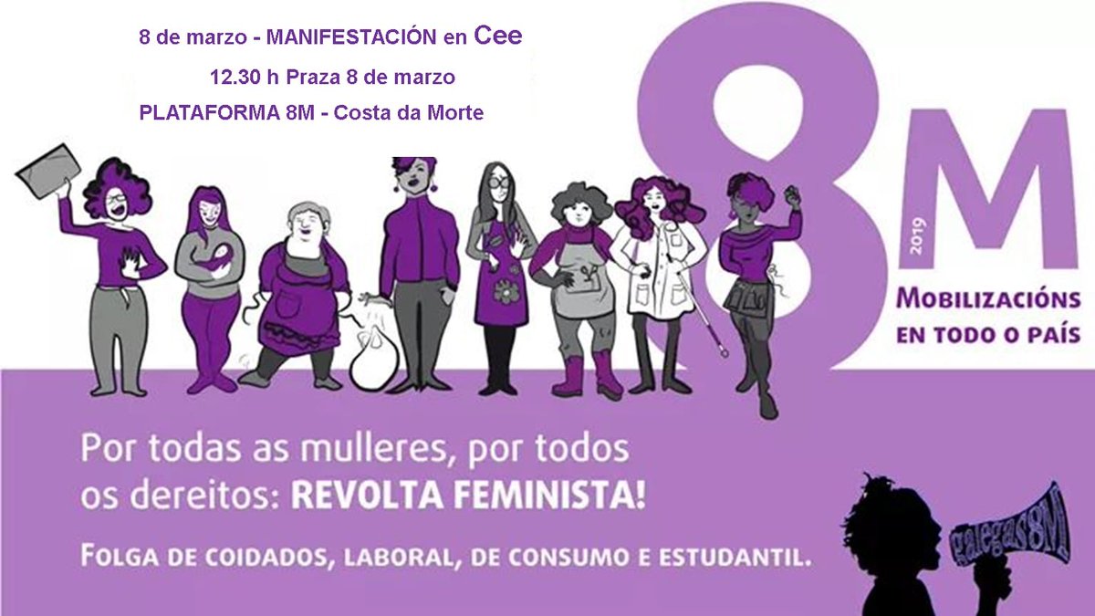 buseranas's tweet photo. Chegou o día #8MFolgaFeminista #VémonosnasRúas #RevoltaFeminista https://t.co/CUE1mYjso2