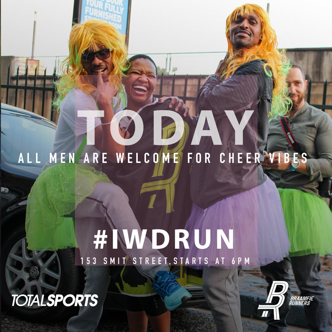 BraamfieRunners's tweet photo. Today is the day, see you later! #IWD2019
.
.
Powered by @totalsports_sa .
#IWDRUN
#IWDRUNJHB
#VOLTWOMEN
#BRAAMFIERUNNERS
#BADXBRAAMFIE
#BRAAMFIESTRONG
#TOTALSPORTSSA https://t.co/CazsoNsqii