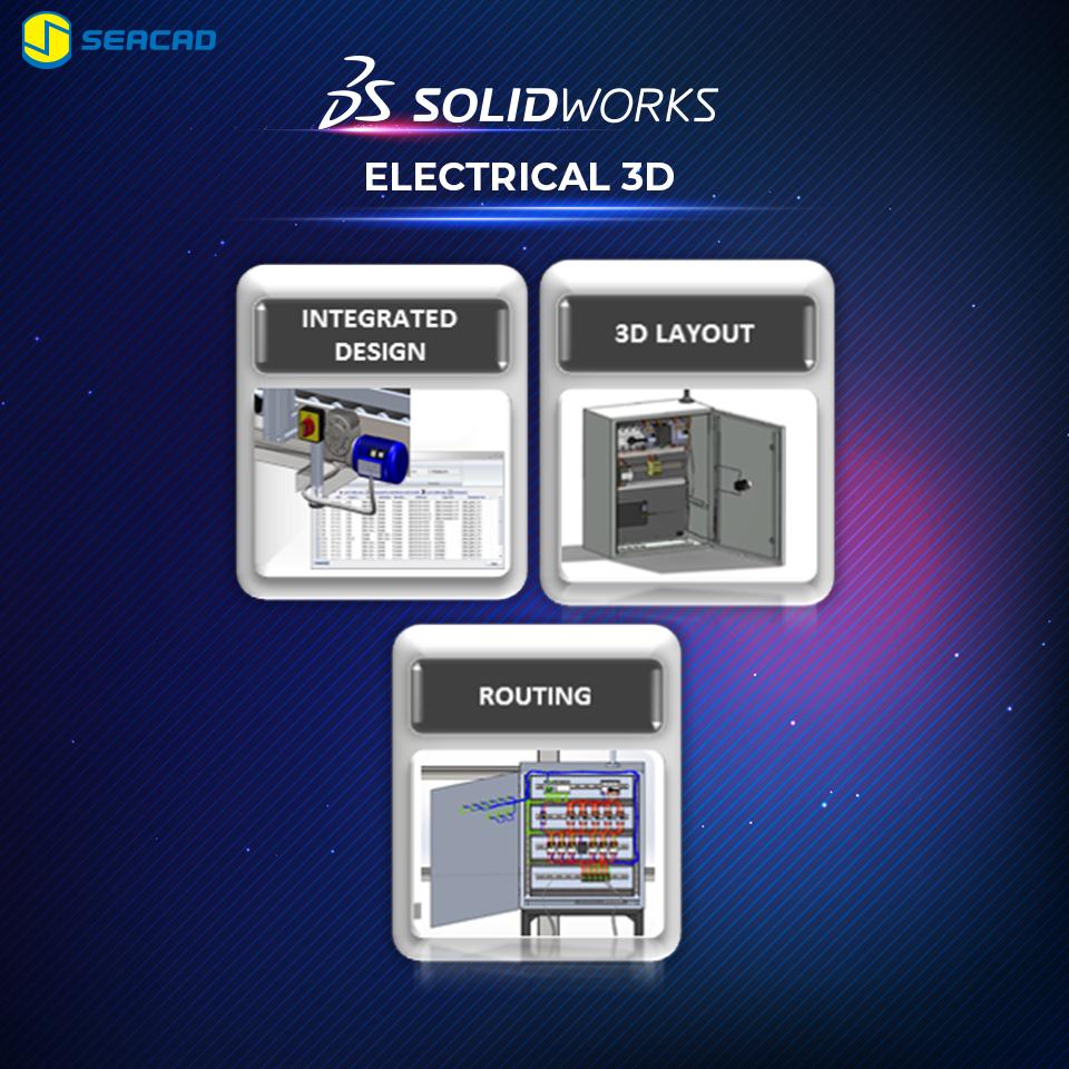 SEACADTech's tweet image. 𝗦𝗢𝗟𝗜𝗗𝗪𝗢𝗥𝗞𝗦 𝗘𝗹𝗲𝗰𝘁𝗿𝗶𝗰𝗮𝗹 𝗗𝗲𝘀𝗶𝗴𝗻 help companies simplify the electrical design process and enable concurrent development of electrical and mechanical aspects of a design.