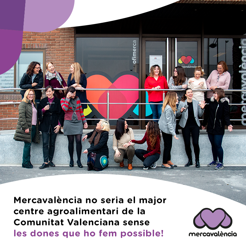 Hui #8M volem visibilitzar al màxim a les dones que durant tot l'any fan possible Mercavalència. Sense elles, res. Amb elles, tot! 💜💪 #8demarç #DiadelaDona2019