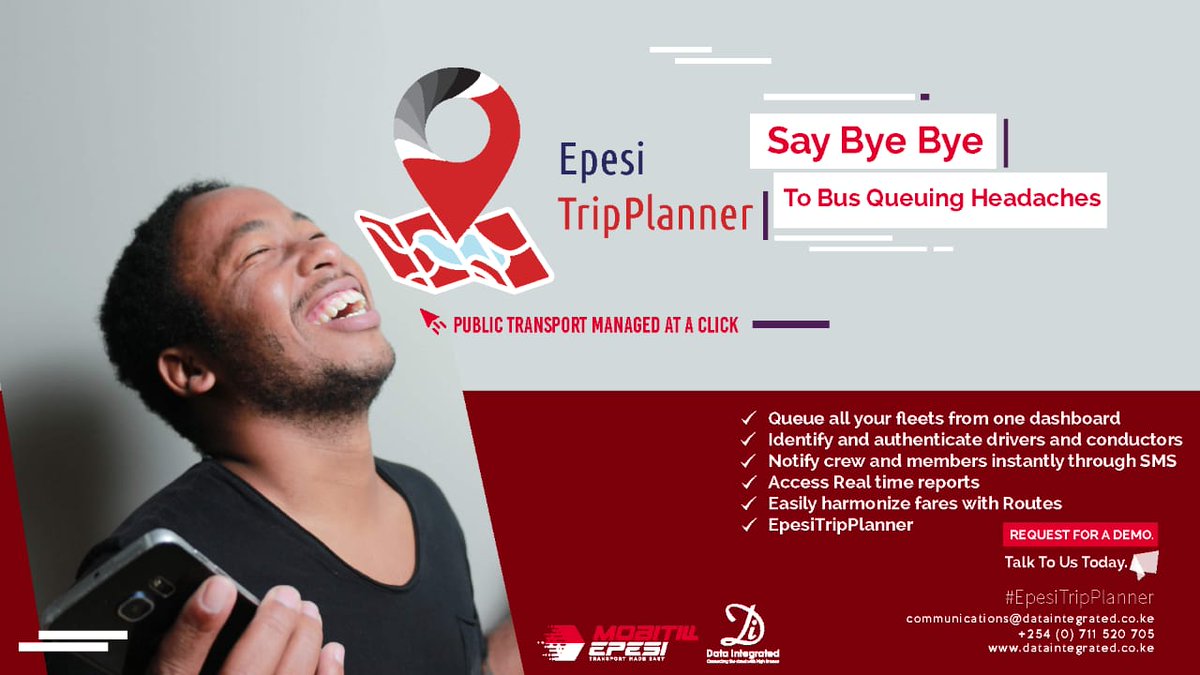 DataIntegrated's tweet photo. We have Public Transport managed at a click of your phone or computer #EpesiTripPlanner #Dataintegrated https://t.co/T4EN9e3Qf5