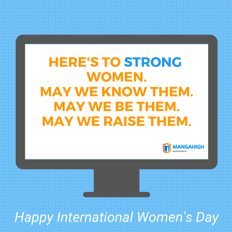 Mangahigh's tweet photo. Wishing every woman and girl a very Happy International Women's Day!

Let's continue to break down barriers and show 'em what women are made of 💪

#BalanceForBetter #InternationalWomensDay #BreakingDownBarriers #StrongWomen https://t.co/4ICfhK5GcH