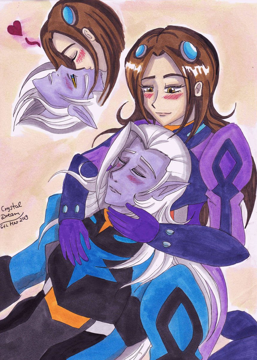 deepestuniverse's tweet photo. If the bags under his eyes are any indication, Lotor definitely needs to sleep more. Monika is trying to help him relax so he can catch some much needed rest. #lotor #selfship #selfinsert #selfshipping #voltronld #vldlotor https://t.co/R1CpgWUzBA