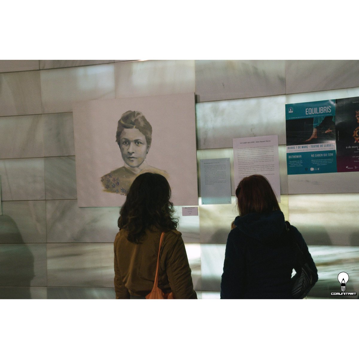 comunitart's tweet photo. ➡️➡️Ahir vàrem ser en el @TeatreLloseta amb l'exposició NO SABEN QUI SOM de l'artista ALICIA MASCARÓ MARTÍN!!!!!

👏Gràcies a tothom!! @RedbellionP @AjLloseta https://t.co/krOeVvT8Og