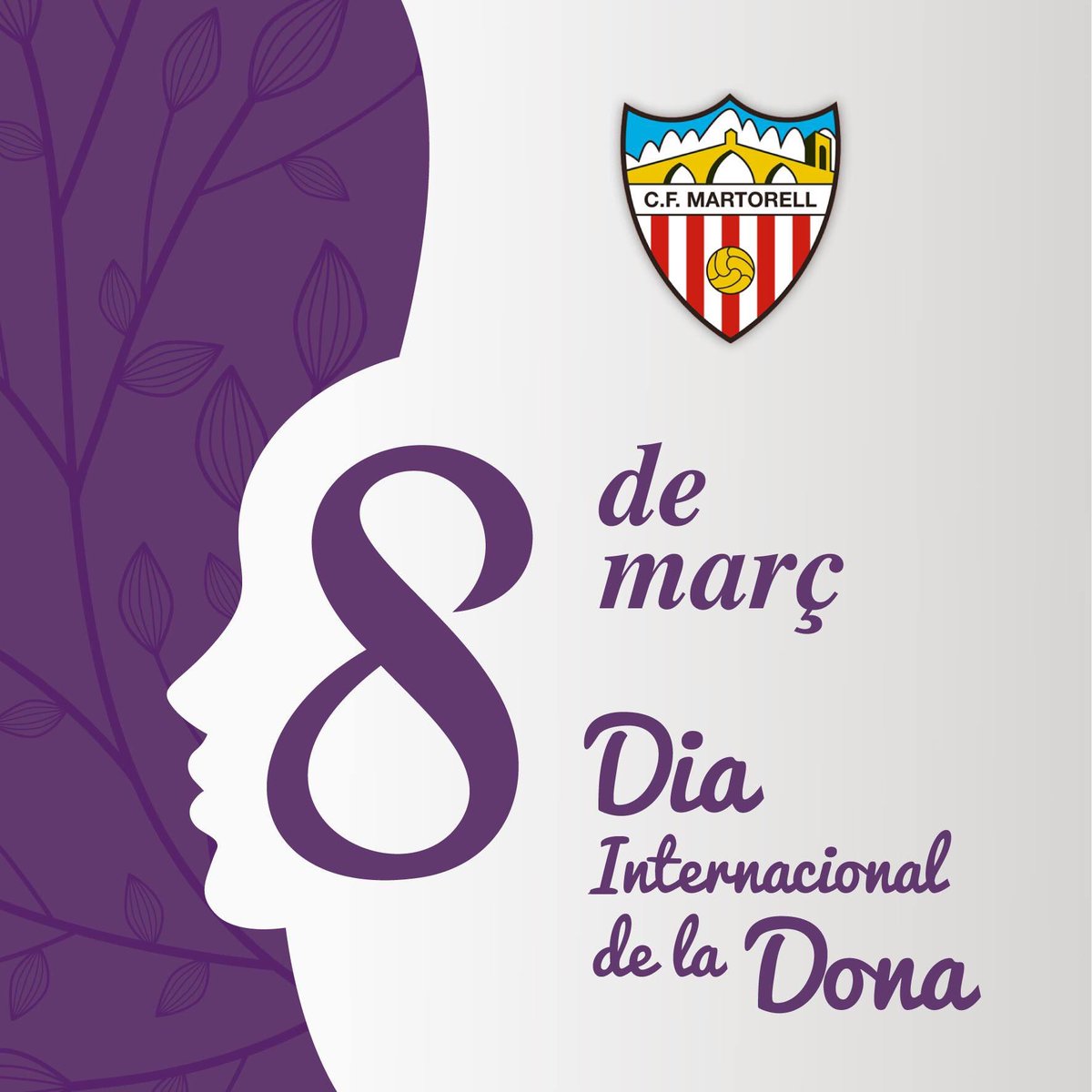 💜✊ Des del <a href="/cfmartorell/">CF Martorell</a> ens sumem a les revindicacions en el Dia Internacional de la Dona i secundem la lluita per la igualtat d'oportunitats i drets sense tenir en compte el gènere i la eradicació dels comportaments violents i masclistes

#DiaInternacionaldelaDona #8M