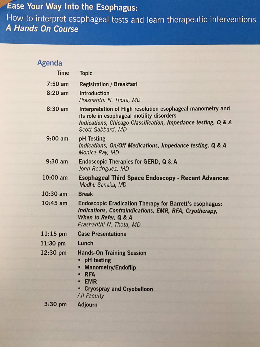 John Rodriguez (@johnrodriguezmd) on Twitter photo <a href="/ScottGabbardMD/">Scott Gabbard</a> getting started at the “Ease your way into the esophagus” course. Great course and faculty! Thanks to our course director Prashanti Thota for putting it all together! <a href="/ScottGabbardMD/">Scott Gabbard</a> getting started at the “Ease your way into the esophagus” course. Great course and faculty! Thanks to our course director Prashanti Thota for putting it all together!